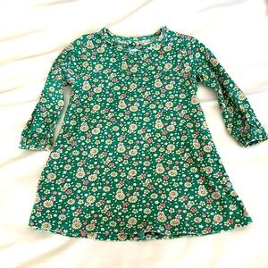 Baby Boden Floral Cotton Dress Long Sleeve 6-12 months